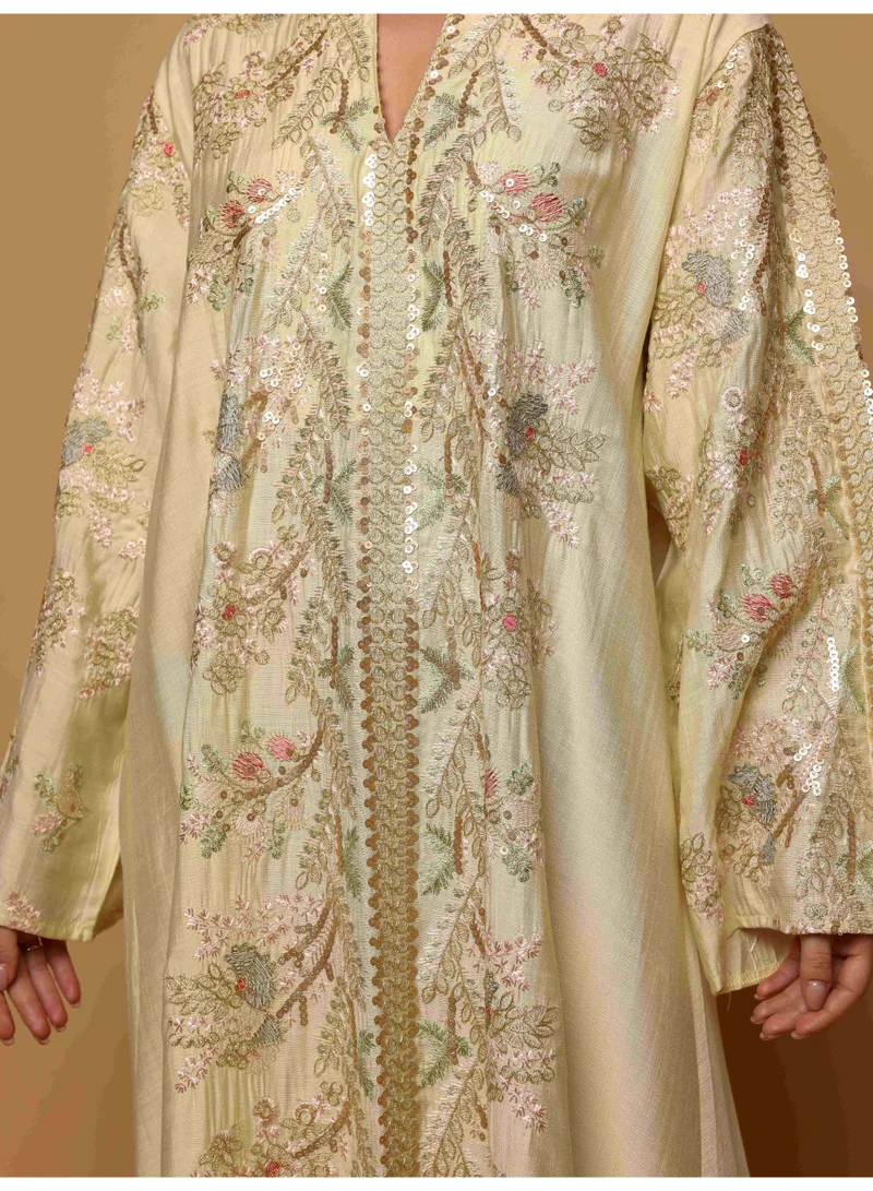 IKKXA Ikkxa Taliah Jalabiya IK7006 Yellow